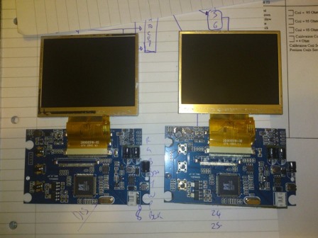 New LCD screens stripped open